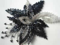 MyLovelyBeads_com Beaded Leaves Brooch